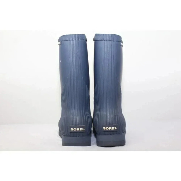 Nice! Sorel Joan Rain Gloss Short Boots! Waterproof Blue Women's Size 6.5 - Picture 3 of 9